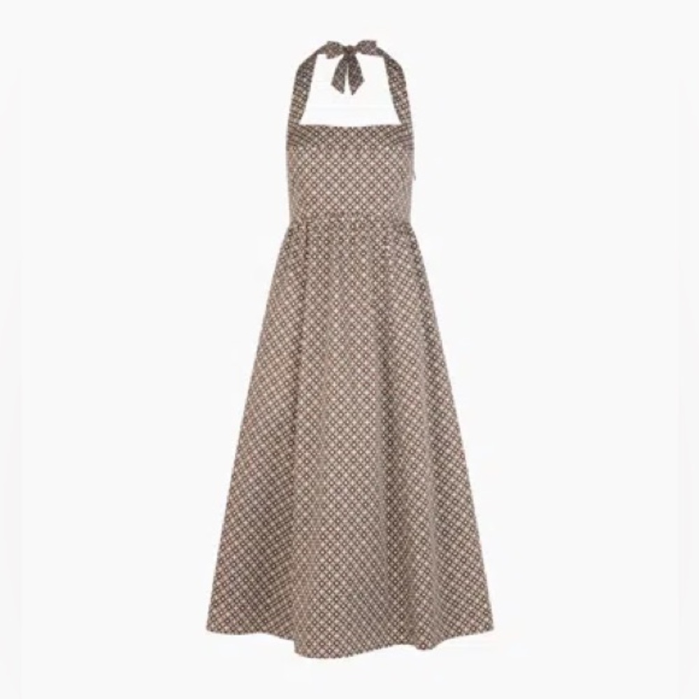 The Fleur Midi Dress in Chocolate Circular Lattice - Picture 4 of 5